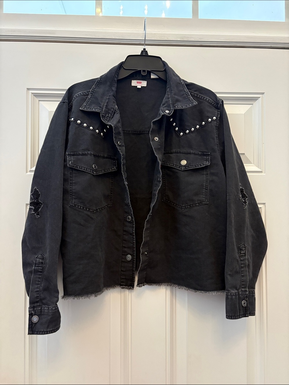 Studded Levi’s Black Denim Jacket - Women's